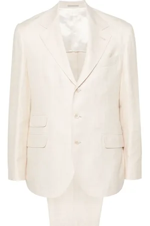 Brunello Cucinelli Single-breasted linen-blend suit