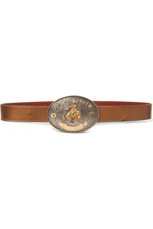 Ralph Lauren Rodeo-buckle leather belt