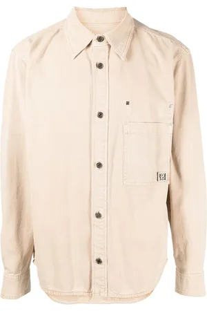 WOOYOUNGMI Logo-plaque cotton shirt