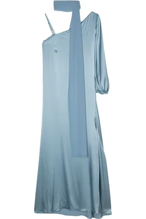 SEVENTY BY SERGIO TEGON Asymmetric satin maxi dress