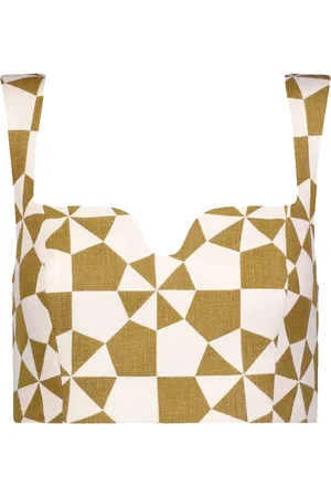 Mara Hoffman Jini geometric-print crop top