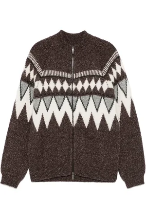 PESERICO SIGN Patterned-jacquard cardigan
