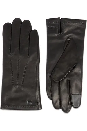 LANCEL Sellier logo-stamp lather gloves