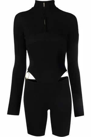 Jacquemus Cut-out knitted playsuit