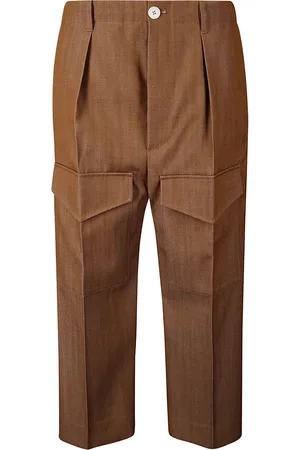SETCHU Pleat-detailing straight trousers