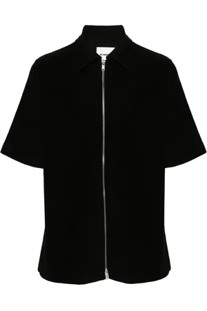 Jil Sander + towelling zip-up shirt