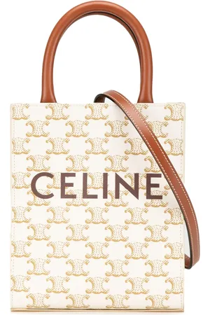 Céline 2000-2024 Mini Triomphe Coated Canvas Vertical Cabas satchel