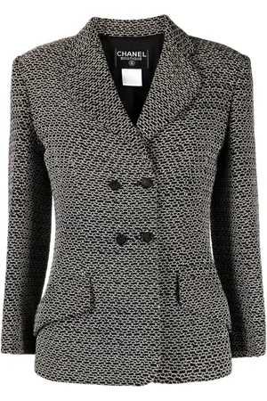 CHANEL 1998 double-breasted tweed blazer