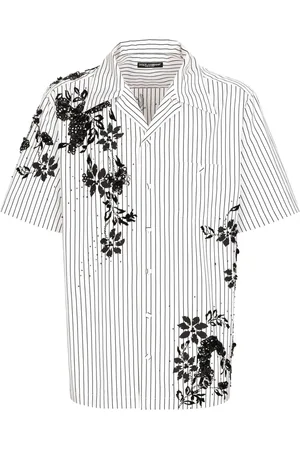 Dolce & Gabbana Floral-print striped shirt