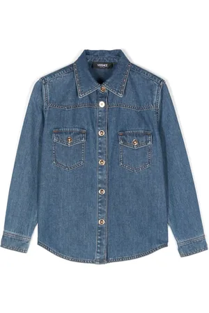 VERSACE Medusa Head-buttons studded shirt