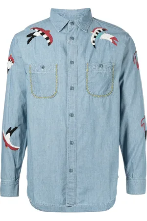 KAPITAL Swallow-embroidered work shirt
