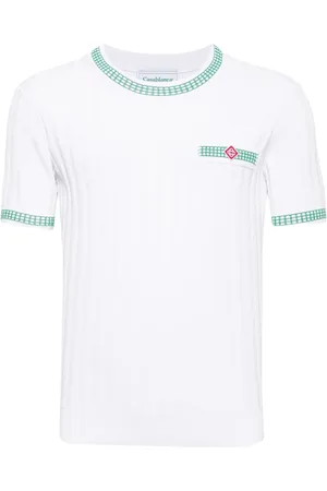 Casablanca Crew-neck ribbed-knit T-shirt