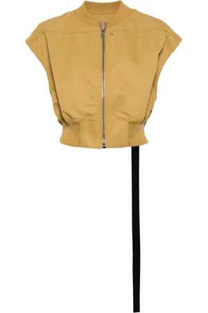 Rick Owens Cropped baseball collar jacket