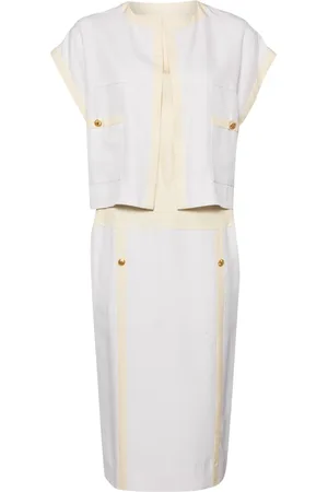 CHANEL 1990-2000’s silk dress suit