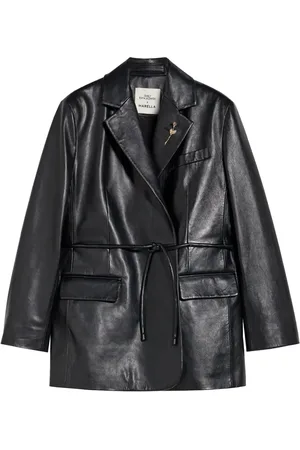 MARELLA Tied-waist leather jacket