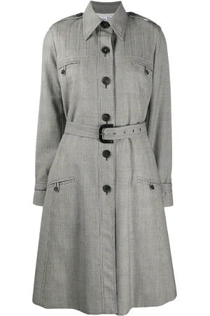 Dior 2000s check print trench coat