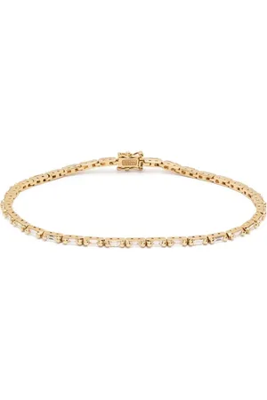 Suzanne Kalan 18kt yellow gold diamond tennis bracelet