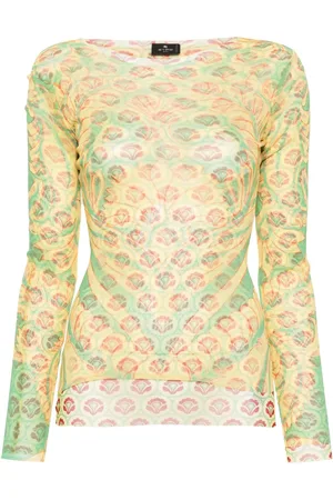 Etro Graphic-print mesh T-shirt