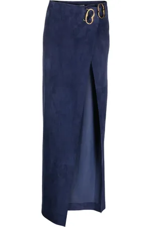 Bally Suede maxi wrap skirt