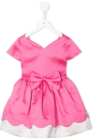HUCKLEBONES LONDON Scalloped-bodice short-sleeve dress