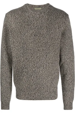 corneliani Mélange-knit crew-neck jumper