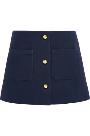 Prada Tricotine buttoned miniskirt