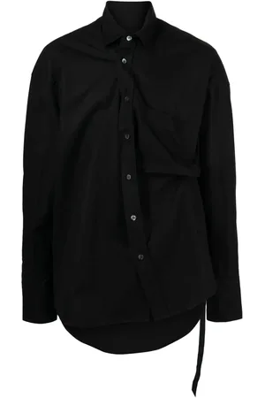 Marina Yee Asymmetric cotton-poplin shirt