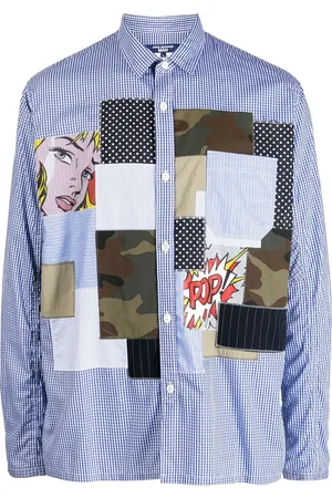 JUNYA WATANABE Checked pop art patchwork shirt