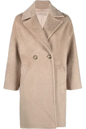BLANCA Tuia textured double-breasted coat