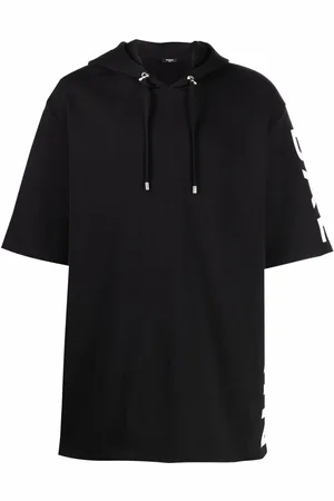 Balmain Logo-print short-sleeve cotton hoodie