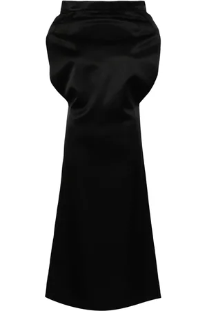 ALAINPAUL Boat-neck silk dress