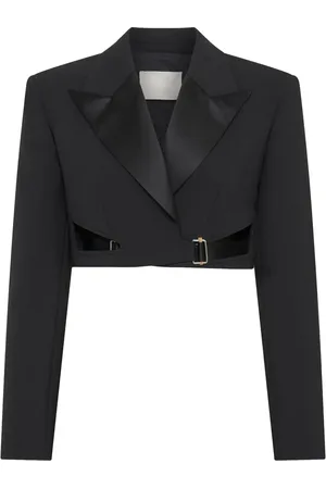 DION LEE Interlock tuxedo cropped blazer
