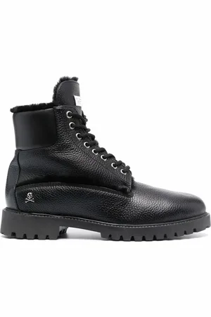 Philipp Plein Shearling-lined lace-up boots