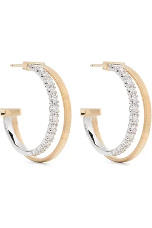 Marco Bicego 18K yellow diamond double-hoop earrings
