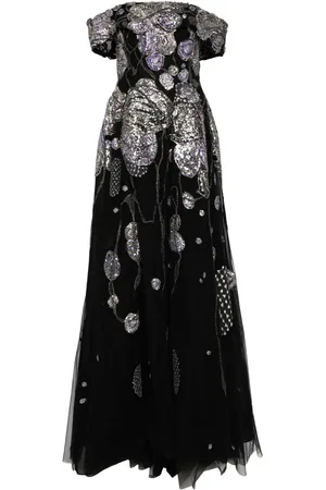 Saiid Kobeisy Off-shoulder beaded tulle dress