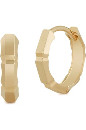Mateo 14kt yellow faceted huggie earrings