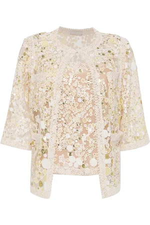 Elie saab Embroidered twin set