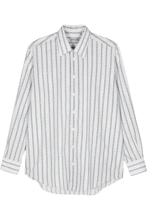VERSACE 2000s logo-print shirt