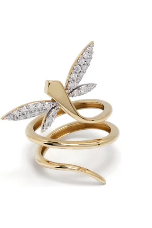 ANAPSARA 18kt yellow Micro Dragonfly diamond ring