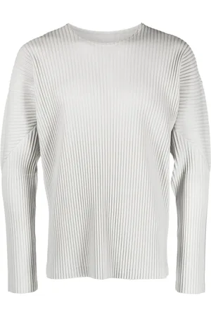 Issey Miyake Fully-pleated long-sleeve T-shirt