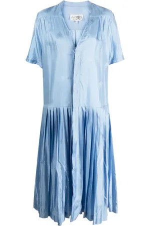 Maison Margiela V-neck pleated midi dress