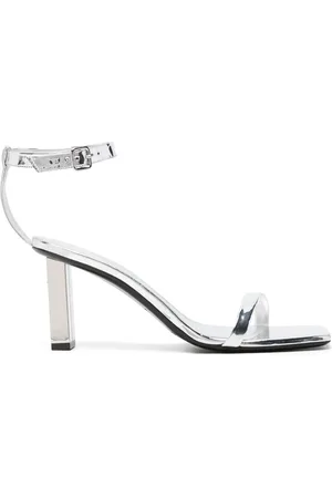 Courrèges 95mm metallic-finish leather sandals