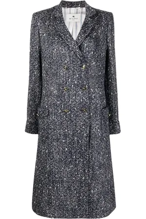 Etro Pegaso-button tweed coat