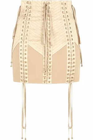 Dolce & Gabbana Lace-up jersey miniskirt
