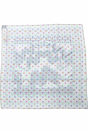 Hermès 2010s geometric-pattern scarf