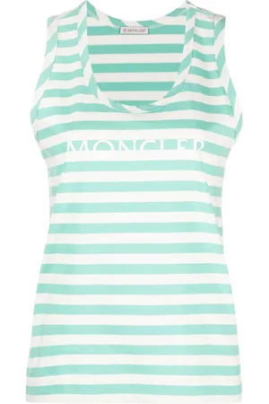 Moncler Striped logo-print tank top