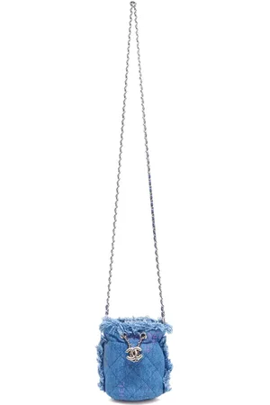 CHANEL 2021 mini denim bucket bag