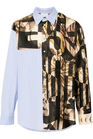 PIERRE-LOUIS MASCIA Alotho patchwork shirt