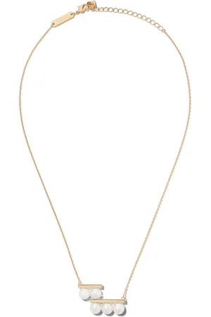 Tasaki 18kt yellow Collection Line Balance step Akoya pearl pendant