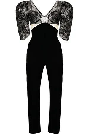 Saiid Kobeisy Mikado panelled crepe jumpsuit